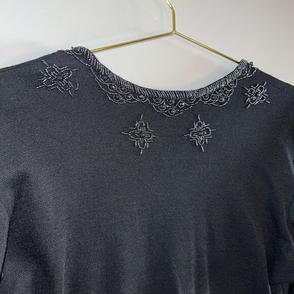 VTG Garland Long Sleeve Wool Blend Embellished Dress - Picture 9 of 16